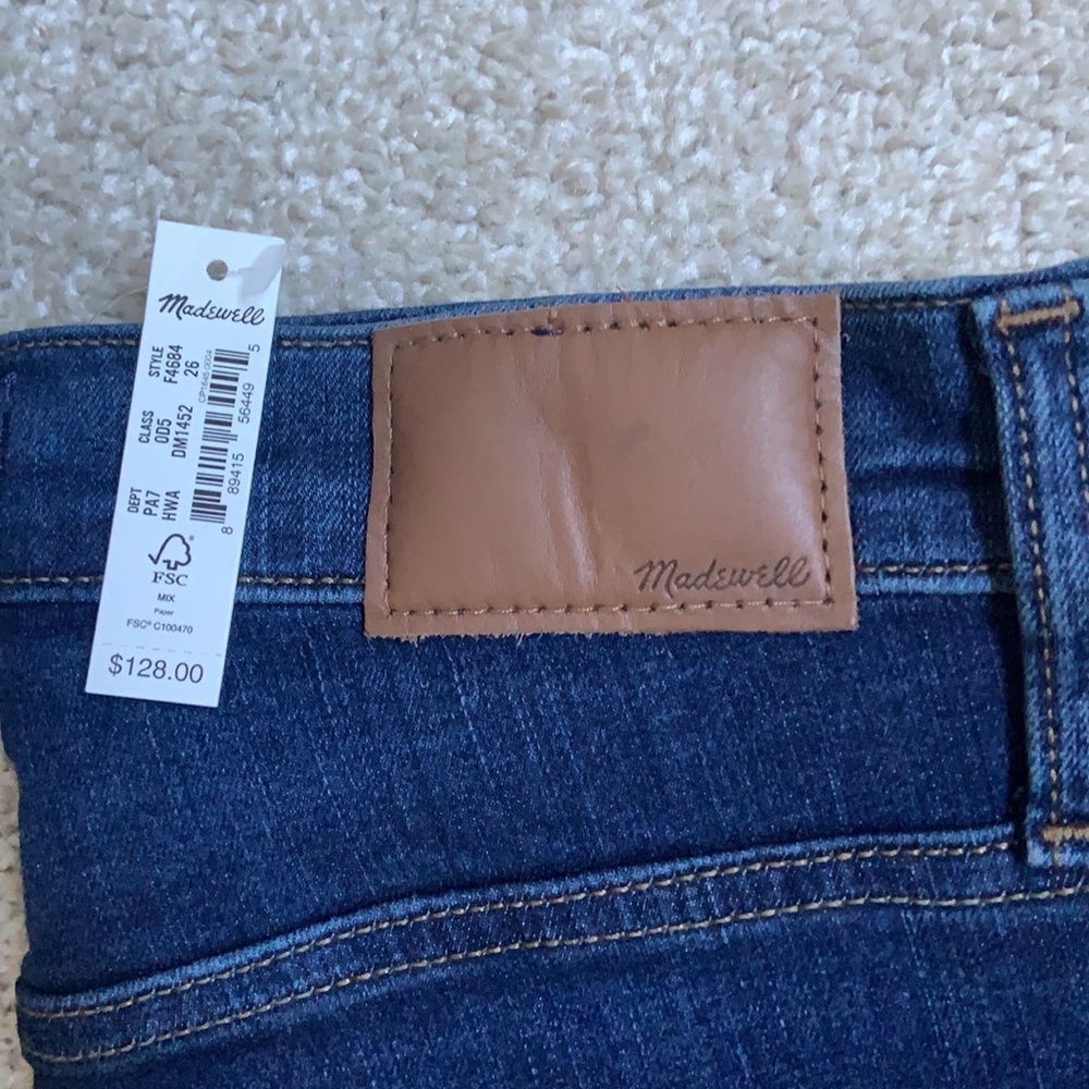 Madewell 10” High Rise Dark Wash Skinny Jeans - Picture 2 of 4